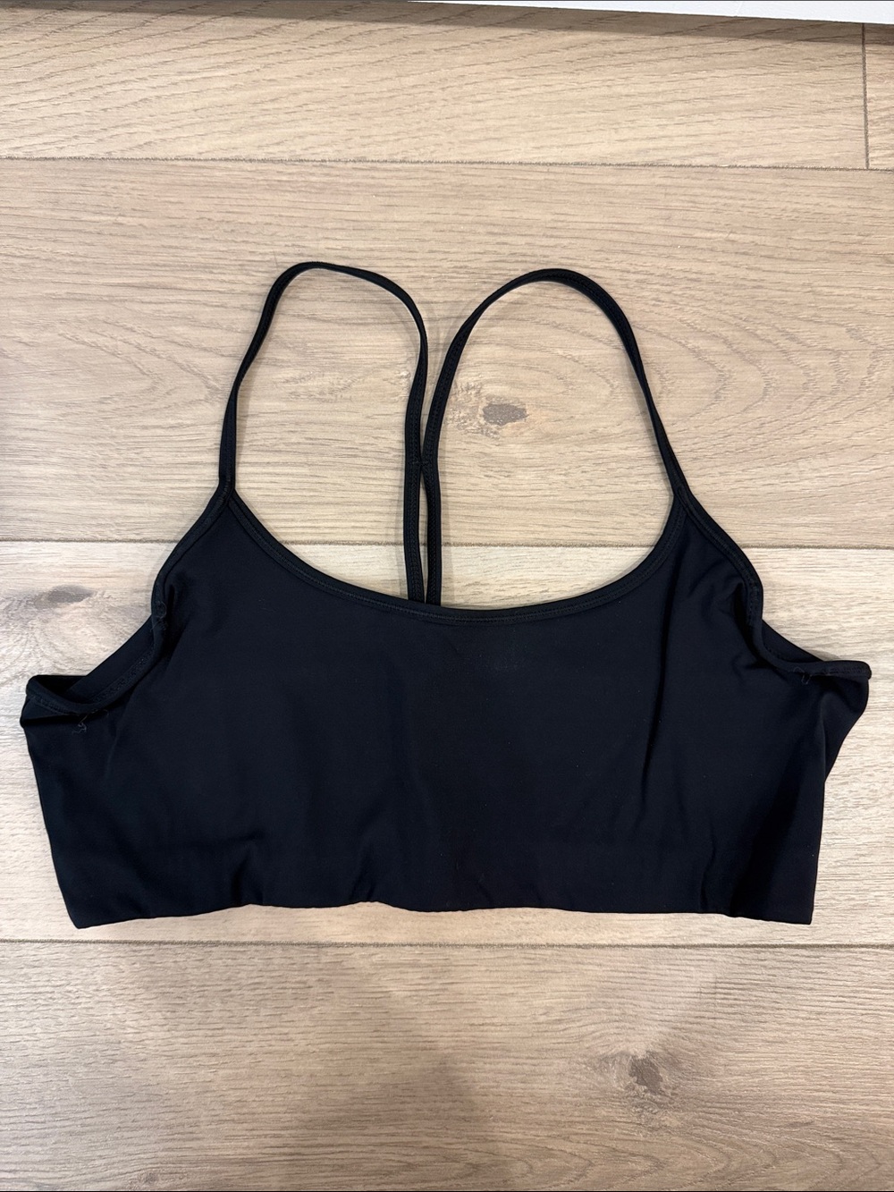 ALL ACCESS Black Double-Strap Scoop Sports Bra